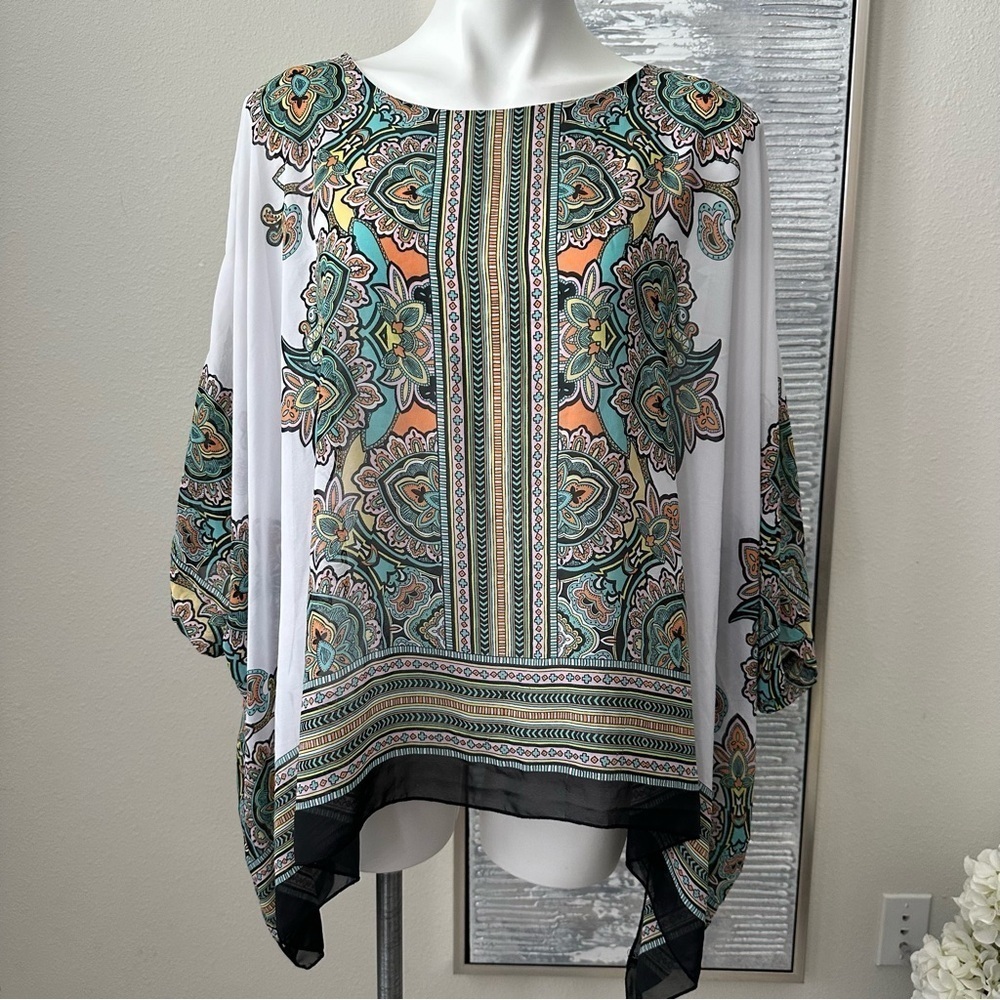 Melissa Paige Women’s Short Sleeve Blouse Size L